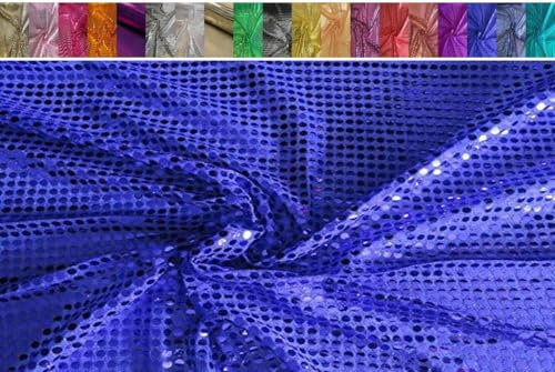 Fabrics-City ROYALBLAU HOCHWERTIG PAILETTEN STOFF PAILLETTENSTOFF 6MM STOFFE, 2435