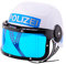 Johntoy Polizeihelm mit Visier, einheitsgröße, weiß/blau