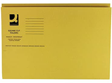 Q-Connect KF01189 Ordner, quadratisch, mittelschwer, Kanzleipapier, 250 g, Grün, 100 Stück gelb