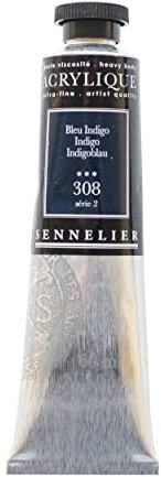 Sennelier – Acrylique cartonné Peinture acrylique 60 ml tube – 308 Indigo