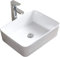 BELOFAY Ceramic Bathroom Sink Cloakroom Basin , Hand Wash Basin , Classic Design Gloss White Countertop Basin Cloakroom Sink for Bathroom Lavatory, Vanity Unit (Rectangular) 48cmx38cmx13cm only basin