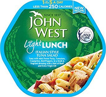 6 X JOHN WEST TUNA LIGHT LUNCH ITALIAN 220g (6 PACK BUNDLE)