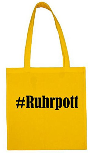 Reifen-Markt Tasche #Ruhrpott Größe 38x42 Farbe Gelb Druck Schwarz