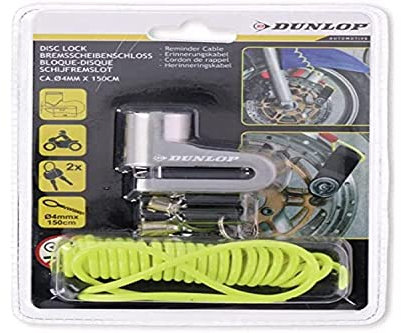 Candado para disco de freno de motocicleta, 4 mm de diámetro, con cable de memoria de 1,5 m, para moto y bicicleta