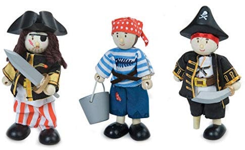 Le Toy Van - BK909 - Piraten-Galeone für Kinder, 3 Jahre, FSC-zertifiziertes Holzspielzeug, passend für die Galeone der Piraten von Le Toy Van, Höhe 10 cm