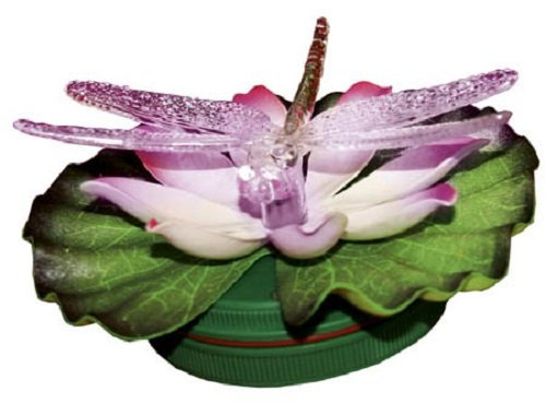 Best Season 066-38 LED Schwimmlicht Seerose mit Libelle RGB Farbwechsel