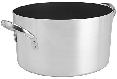 Pentole Agnelli Platinum Cacerola Alta de Aluminio, con 2 Asas en Acero Inoxidable, Plata, 32 litros