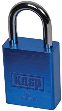 Kasp Vorhangschloss Aluminium, blau K14040BLUD