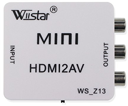 wiistar Mini HD Video Converter Box HDMI a AV/CVBS L/R Vídeo Adaptador 1080P HDMI2AV Soporte NTSC y PAL salida