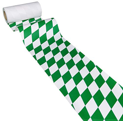 JUNOPAX Papier Tischläufer 50m x 0,20m Raute grün-weiß, nass- und wischfest