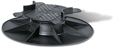 SPAX Lift 3/5 – Terrassenlager verstellbar 33-50 mm – Stelzlager für den Terrassenbau – 3 Stück, Schwarz, 5009435355009