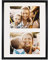 BD ART Cadre photo pêle-mêle, 28 x 35 cm Cadre Multi Photo avec Passe-Partout pour 2 photos 15 x 20 cm, Noir