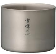 Snow Peak Double Wall Titanium Stacking Mug M300, Grey, Ultralight Japanese Titanium Mug for Camping & Outdoors