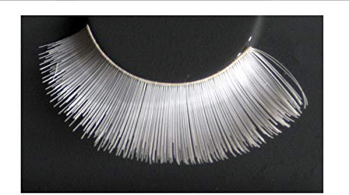 Eulenspiegel 000533 - Künstliche Wimpern, Weiß, 1 ml Spezial-Wimpernkleber, Anleitung, für Karneval, Mottoparty