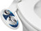 Luxe Bidet Neo 180 – Auto-nettoyage double Buse – Eau Douce non électrique mécanique Bidet WC Attachment (Bleu et blanc)