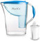 Standard-Wasserfilter PearlCo (blau) mit 1 Classic Filterkartuschen - Reduzierung von Kalk, Chlor, Blei & Kupfer - kompatibel zu Brita Classic - Made in EU