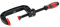 Alyco 198064 - Sargento automatico tipo C plastico 100 mm mango bimaterial articulado