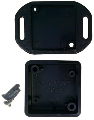 Item Details: Hammond 1551NFLBK Black ABS Plastic Flanged Lid Project Box - Inches (1.38 x 1.38 x 0.59) mm (35mm x 35mm x 15mm)