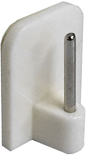 SELF ADHESIVE STICK ON END HOOKS FOR NET CURTAIN WIRE WHITE ( pack of 8 )