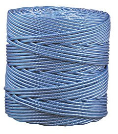 Cofan Bobina de cordón trenzado de polipropileno | Diámetro de 5 mm | Longitud de 200 metros en color blanco/azul