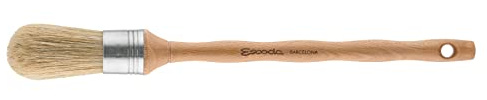 Escoda Series 7500 Artist Oil and Acrylic Paint Brush for Murals, Decorative Work & Faux Finishing, Natural Chungking Hog Bristle, Round Dome, Size 6
