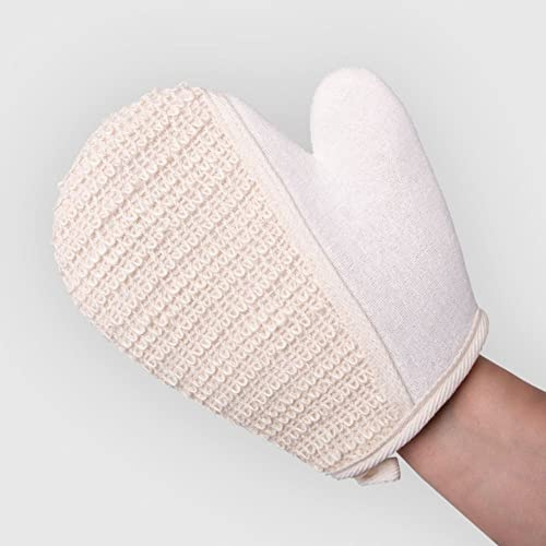 La Briantina GUA02836A Massagehandschuh, Bambusfaser, Weiß, Einheitsgröße