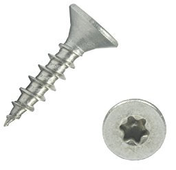 200 Stück Edelstahl-Schrauben 4,5x20 mm Vollgewinde Torx - Spanplattenschrauben mit Senkkopf - Holzschrauben/Holzbauschrauben - Werkstoff A2 VA V2A - Edelstahlschrauben/Universalschrauben TX20