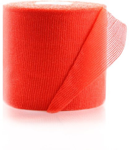 Horn Medical Horn-Haft fein color - Kohäsive Fixierbinde, weich, rutschfest, hautverträglich, selbsthaftend, Rot (8 cm x 20 m)