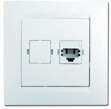 Simon Brico - Toma telefono blanco simon 15