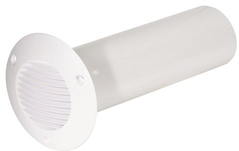 Airflow Cavity Wall Ducting Kit – 100mm Diameter x 350mm Length Rigid Plastic Duct with White Grille & Screws – Airtight, Easy to Install | Includes rigid duct, outer grille and screws, Airtight installation, Easy to install