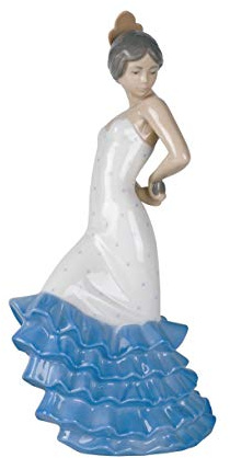 NAO Flamenco Tänzerin Garrida. Dekofigur aus Porzellan Einer Flamenco Tänzerin in Glänzender Ausführung. Ausdrucksstarke Figur in Pastelltönen zur Dekoration des Hauses