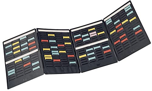 Nobo T-Karten Mini-Planungsset, tragbar, Haftnotizen Set mit 17 Spalten & 272 Slots, Größe 1,5, enthält T-Karten in verschiedenen Farben, 3084200