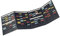 Nobo - Mini Planning à Fiches T, Portable, 17 Colonnes & 16 Fentes, Indice 1.5, Fiches T Multicolores Incluses, 3084200