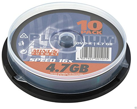 PLATINUM DVD-R 4,7GB 16x 10er CB 102569