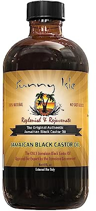 Sunny Isle Jamaikanisches Rizinusöl, extra dunkelschwarz, 118 ml (3 Stück)