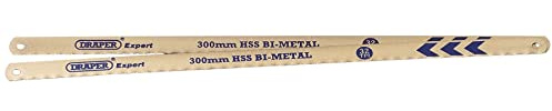Draper 38265 Expert 32TPI Bi-Metal Hack Saw Blade, 300mm, Pack of 2, Blue