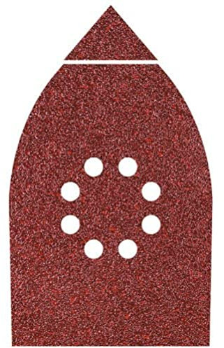 wolfcraft 6 Haft-Schleifblätter für Holz und Metall I 1790000 I 107 x 142 mm I Körnung 40 I für Multischleifer, Deltaschleifer, Dreieckschleifer I hohe Standzeit