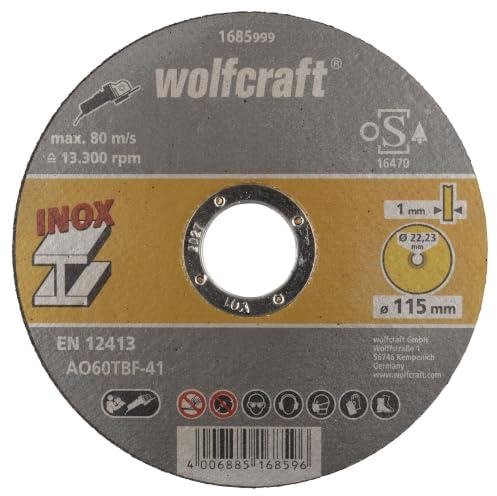 wolfcraft Trennscheibe Inox ø115x1,0x22,2mm 1685999