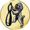 S.B.J - Sportland Pokal/Medaille Emblem, Motiv Pudelkönig, Durchmesser 50 mm, Gold