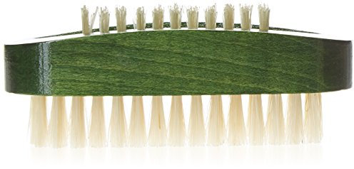 Kent Brushes Natural White Bristle Nail Brush Green