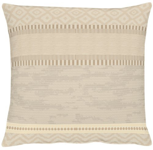 APELT Kissenhülle KITAMI Farbe 20, moderner und extravaganter Kissenbezug, hochwertige und edle Zierkissenhülle mit eingewebten elegantem Muster, aufwendige Jacquard Webung in Beige, Größe 49 x 49 cm