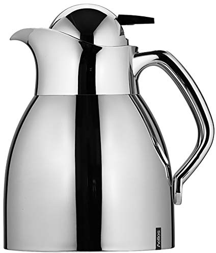 Helios Rondo Push Edelstahl-Isolierkanne, Poliert, 0.6 Litre