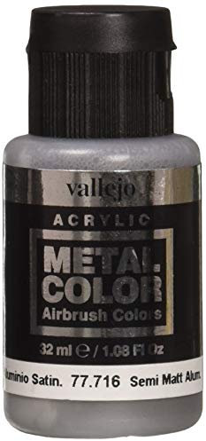 acrylicos Vallejo (32 ml Semi Matt Aluminium Metall Farbe