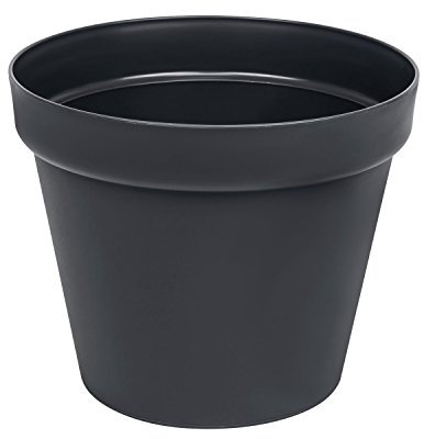 Anthracite Pot de Fleur Patio Brillant, 45 cm diametre