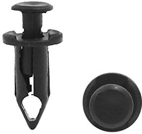 sourcing map Car Fender 8mm Hole Push Clips Rivets Fastener Black 20 Pcs | Push in Type Plastic Clips Rivets Fastener, Black