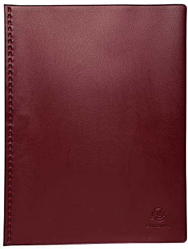 Exacompta - Réf. 88425E - 1 Protège-documents Vega - 40 pochettes anti-transfert d'encre - 80 vues - pour A4 - dim 23,5 x 31 cm - couverture en PVC extra souple et extra résistant - couleur bordeaux