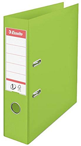 Esselte A4 folder, spine width, plastic, Vivida series, green, 72 mm