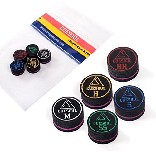 CUESOUL 5 Stück 14mm 9-Schicht Queue Spitzen - SS, S, M, H, HH Jedes Stück