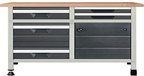 (L) WSS 640 - banco 113 cm 1 modulo 2 cajones M + 1 L y 1 modulo 2 cajones S y puerta PACK 1