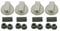 KGASUPPLIES Neff Universal Silver Control Knobs for Ovens, Cookers and Hobs (Pack of 4)